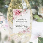 ZAWIESZKI na wódkę z imionami pary młodej Bukiet Ślubny 10szt