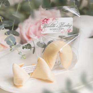 Ciasteczko z wróżbą. Ślubne podziękowanie dla gości.