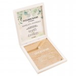 SZKATUŁKA szkło akrylowe złote z podziękowaniem dla księdza od pary młodej