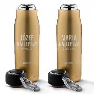 Termos z grawerem dla małżonka