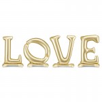 dekoracja na walentynki złoty napis love