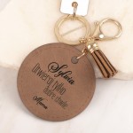 personalizowany brelok skórzany dla kobiety
