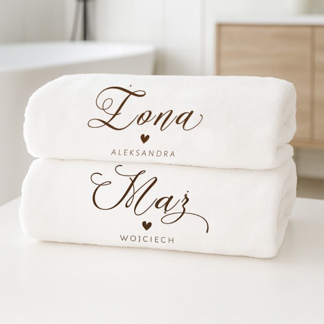 KOMPLET Ręczników Kąpielowych Prezent dla Małżeństwa