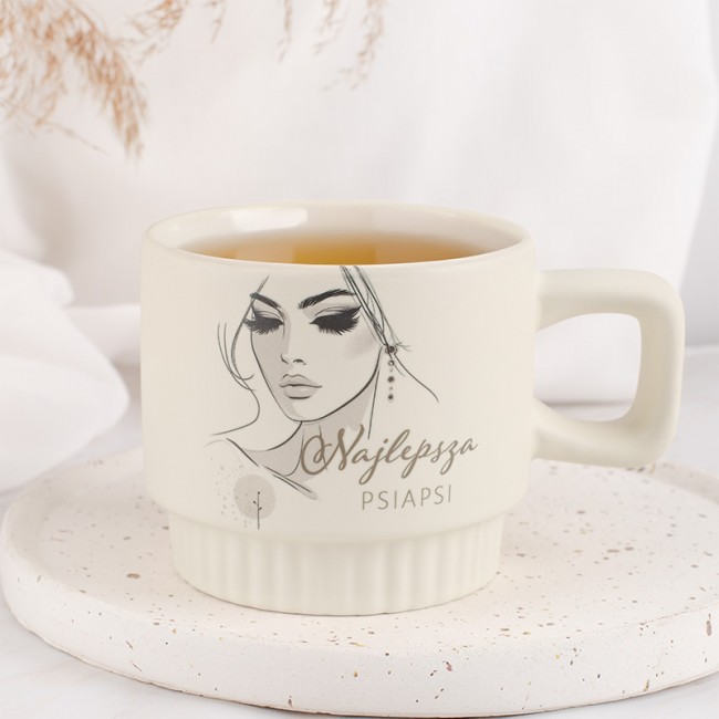 KUBEK z Ryflowaniem Elegancki Prezent dla Przyjaciółki