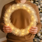 Wianek zimowy led do dekoracji wnętrza.