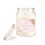 Personalizowana świeca na rocznicę ślubu dla pary.