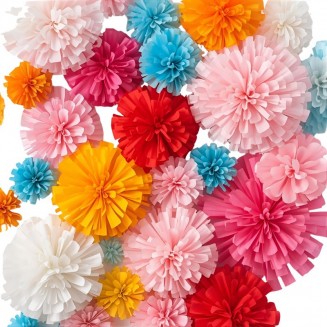 kule bibulowe w pastelowych kolorach