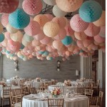 ZESTAW Kul Bibułowych do Dekoracji Wnętrza Pokoju Sali MIX 20szt