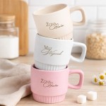 Kubki ryflowane dla męża i żony z imionami.