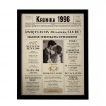 plakat na rocznice slubu w formie gazety