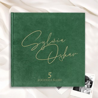 ALBUM Welurowy Na Rocznice Ślubu Z Imionami – elegancka pamiątka dla par