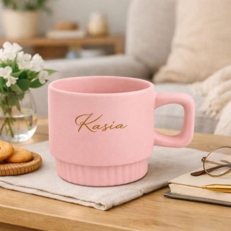 KUBEK Ryflowany z Imieniem Elegancki Prezent