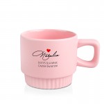 KUBEK Różowy Ryflowany Prezent na Walentynki dla Niej