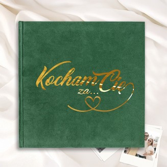 Album welurowy Dla pary. Album welurowy z napisem kocham cię za...