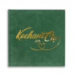 Welurowa księga na zdjęcia. Księga na zdjęcia z napisem kocham cię za...