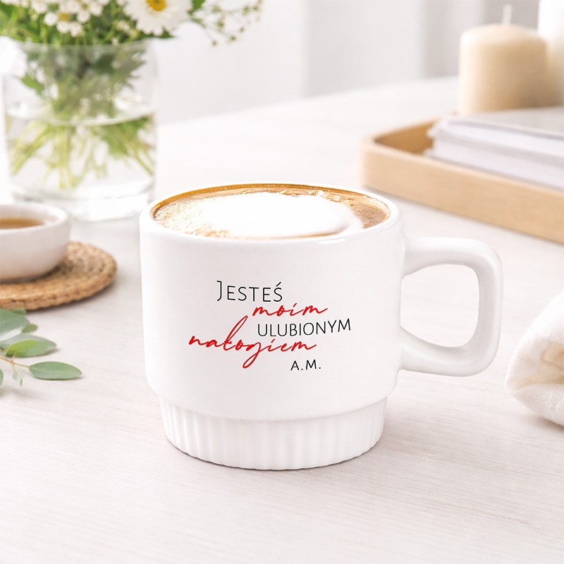 KUBEK Walentynkowy Ryflowany Prezent Miłosny