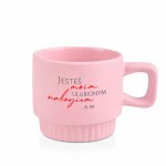 KUBEK Walentynkowy Ryflowany Prezent Miłosny