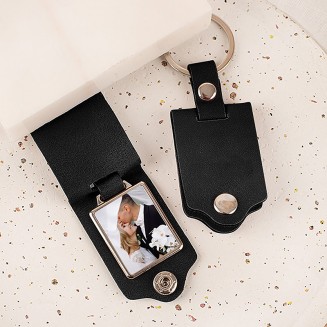 Brelok czarny ze zdjęciem. Prezent dla ukochanej osoby.