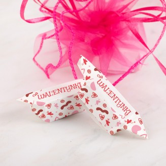 Krówka walentynkowa w woreczku.