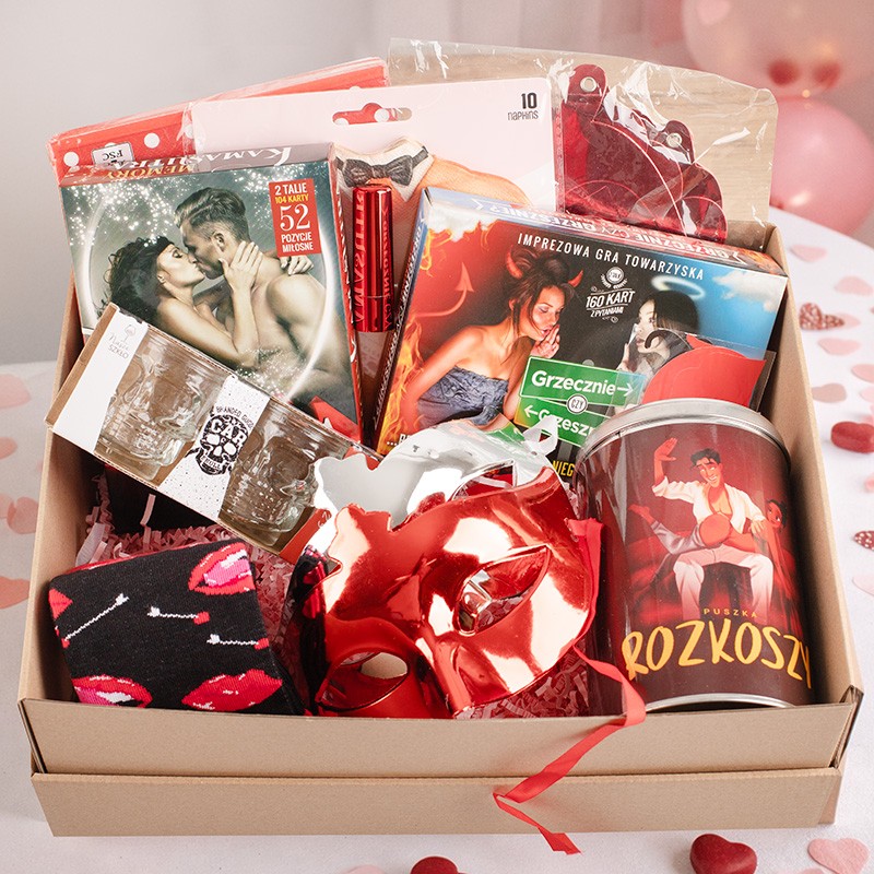 Valentines Day BASKET Wspólny Prezent dla Pary na Walentynki