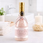 Personalizowana sól do kąpieli w butelce szampana na Walentynki