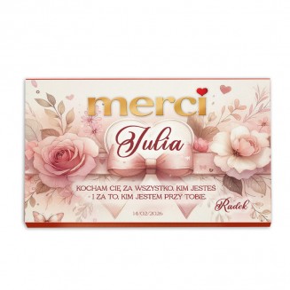 Personalizowana bombonierka z czekoladkami dla żony