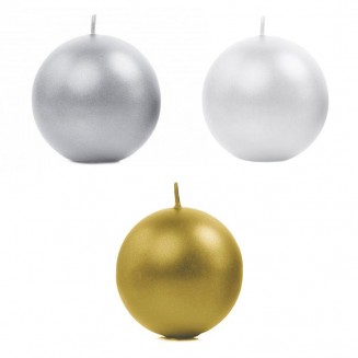 ŚWIECE kule kolory 6cm 10szt