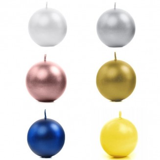 Świece kule metalizowane