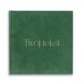 Elegancka księga album z weluru z indywidualnym napisem