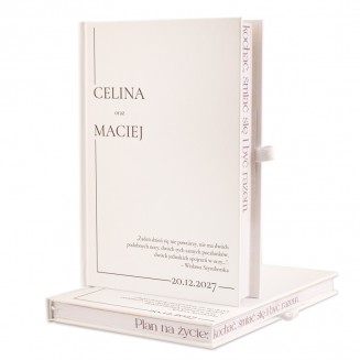 Elegancki planer ślubny.