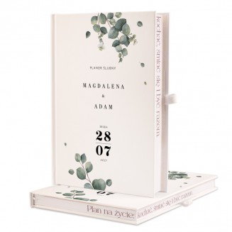 Elegancki planer ślubny.