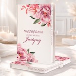 Planer ślubny z kwiatowym motywem.