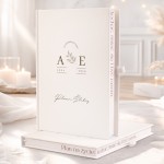 Personalizowany planer ślubny z minimalistycznym motywem.