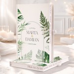 Personalizowany planer weselny z motywem paproci.