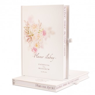 PLANER ślubny niezbędnik dla Pary Młodej Aksamitne Złoto