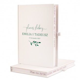 slubny planer z imionami pary mlodej