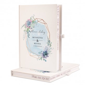 Planer slubny niebieski