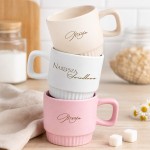 Elegancki kubek ceramiczny dla świadkowej.