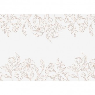 Bieżnik papierowy z flizeliny na rocznicę i wesele. Kwiatowy wzór.