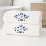 Personalizowany komplet ręczników kąpielowych dla pary.