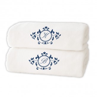 Elegancki komplet ręczników kąpielowych dla pary. Praktyczny prezent.