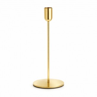 Złoty świecznik do dekoracji stołu.