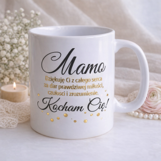 kubek w ozdobnym pudełku