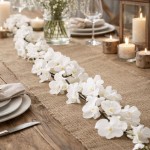 GIRLANDA kwiatowa Białe Orchidee 1,75m