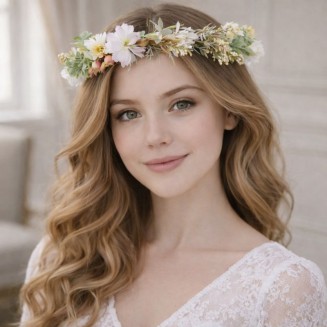 Regulowany wianek dla Panny Młodej na ślub, panieński.