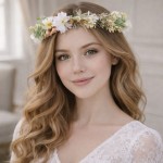 Regulowany wianek dla Panny Młodej na ślub, panieński.