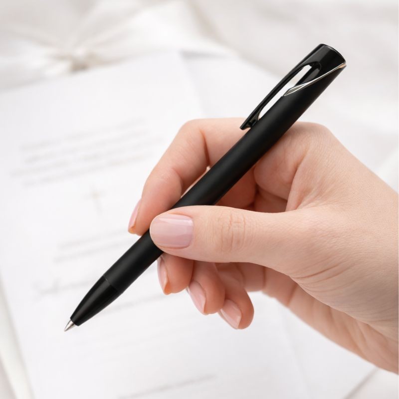 Długopis do księgi gości. Stylowy dodatek na wesele.