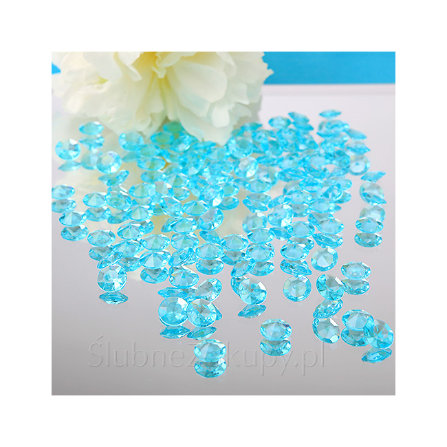 DIAMENCIKI ozdobne na stoły Tiffany Blue 100szt