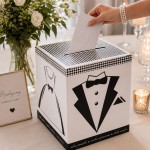 Eleganckie pudło na koperty i telegramy ślubne.