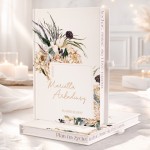 Personalizowany planer ślubny z kolorowymi brzegami.